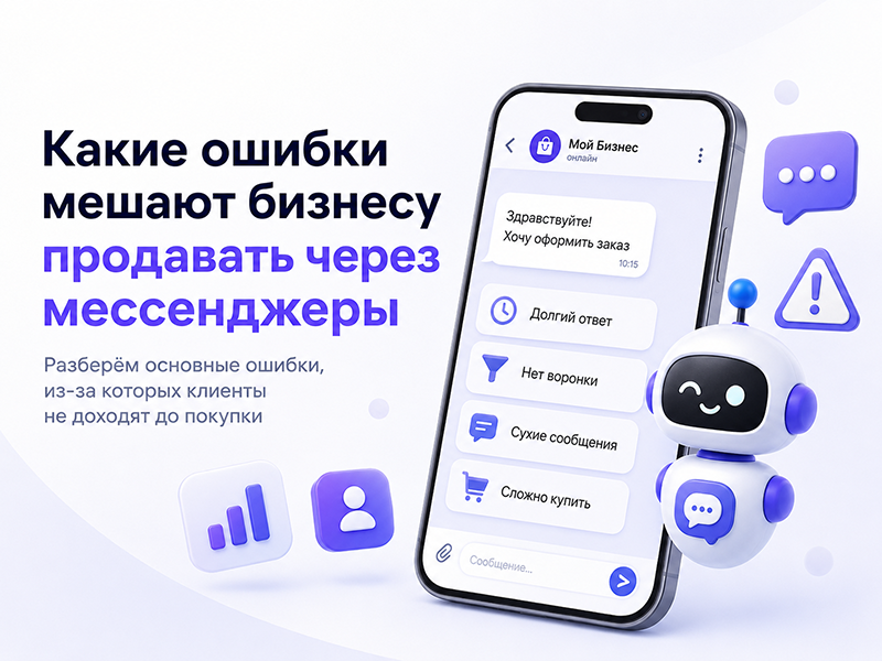 Какие ошибки мешают бизнесу продавать через мессенджеры