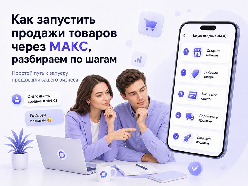 Как запустить продажи товаров через МАКС, разбираем по шагам?